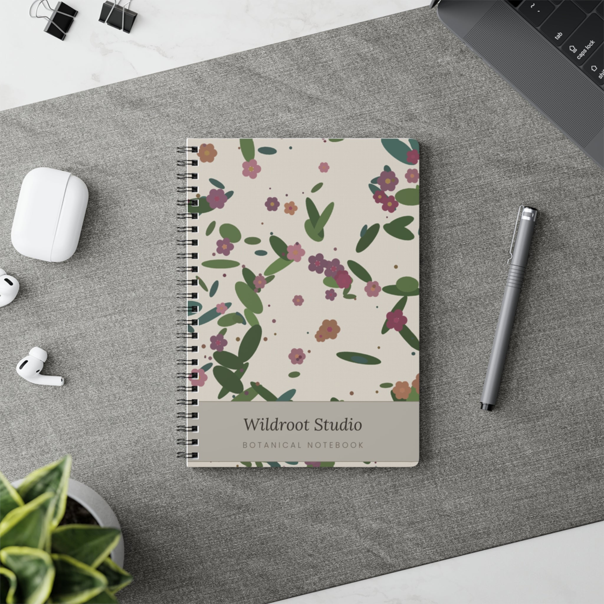 Wildroot Botanical Notebook — Floral Scatter A5