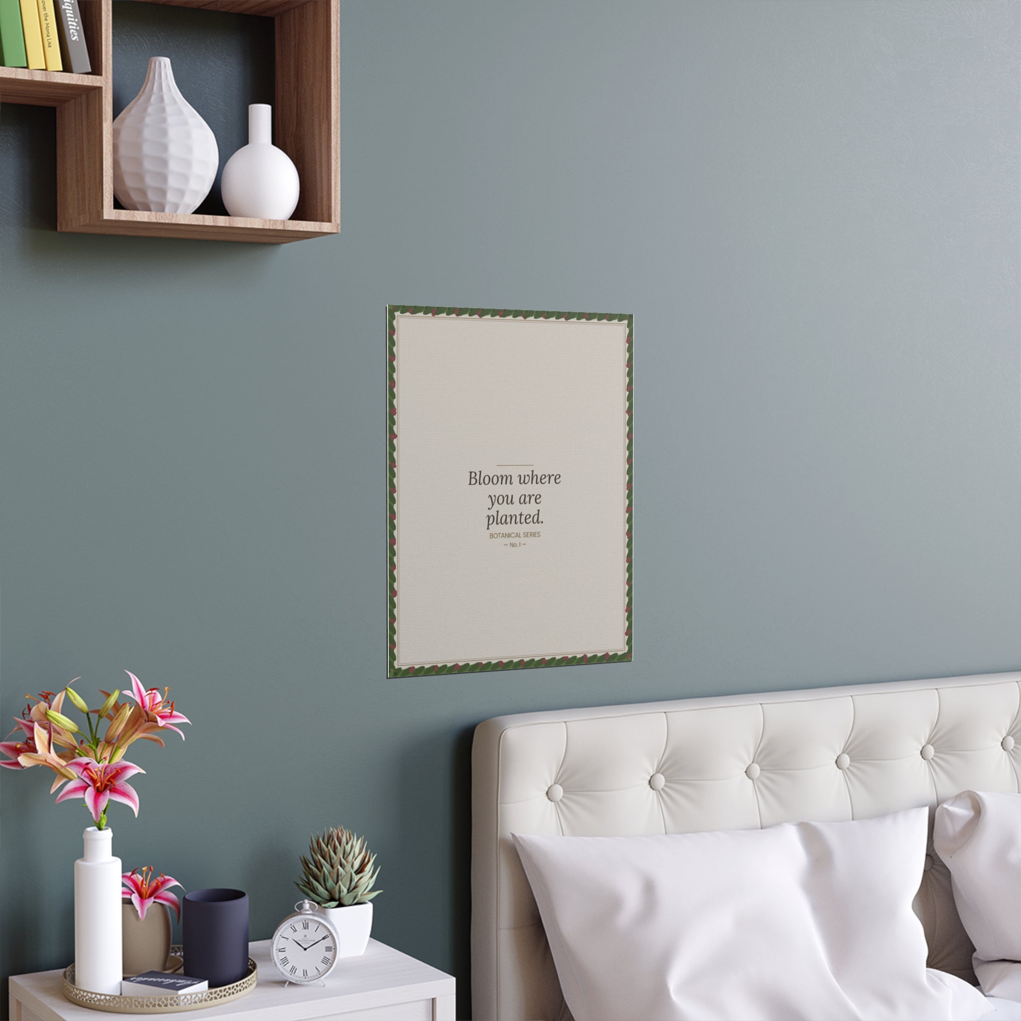 Botanical poster 'Bloom Where You Are Planted'